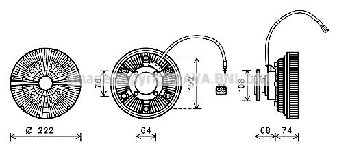 AVA QUALITY COOLING Sidur, radiaatoriventilaator MNC071